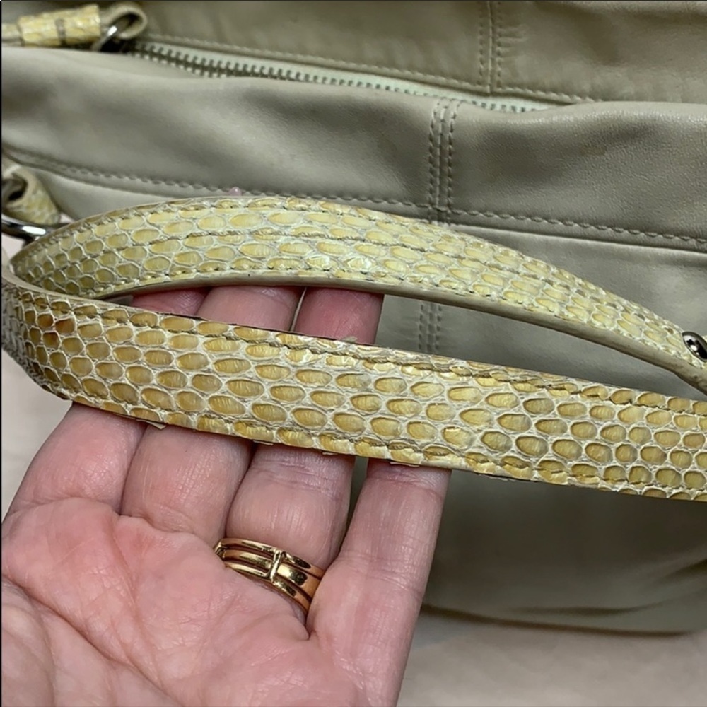 COACH BROOKE LEATHER  BAG WHITE #14820 - Picture 8 of 10
